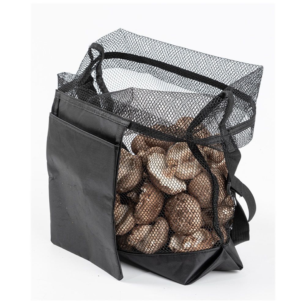 Mushroom Foraging Bag - Foraging Kit , Adjustable Shoulder Strap, Mushroom Basket with Smartphone Pocket - Mushroom Hunting Bag,(black)