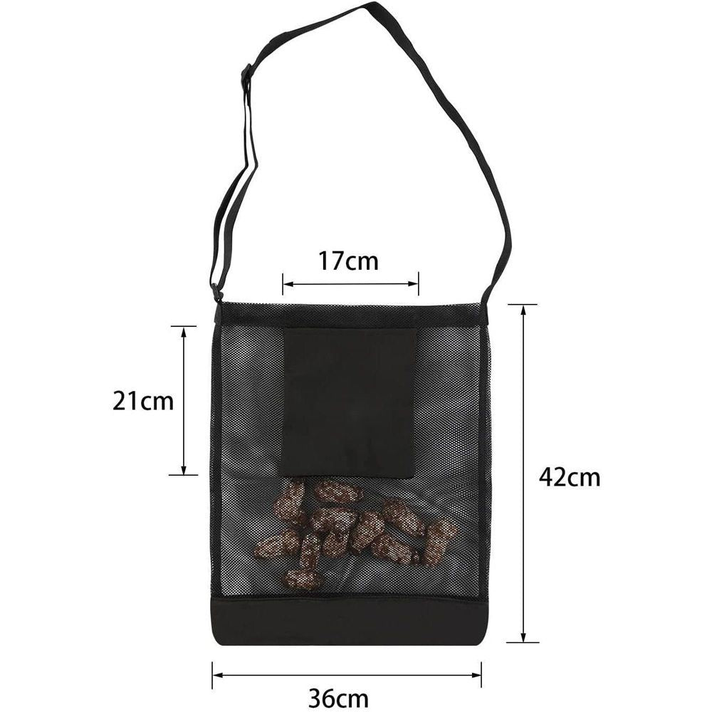 Mushroom Foraging Bag - Foraging Kit , Adjustable Shoulder Strap, Mushroom Basket with Smartphone Pocket - Mushroom Hunting Bag,(black)