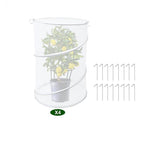 4 Pack Pop up Plant Covers Tent from Animals, 20"H X 13"D Insect Barrier Mesh Plant Guard Cover Net White Garden Plant Protectors Mini Greenhouse Plant Protection Cage with Stakes for Outdoor Plants