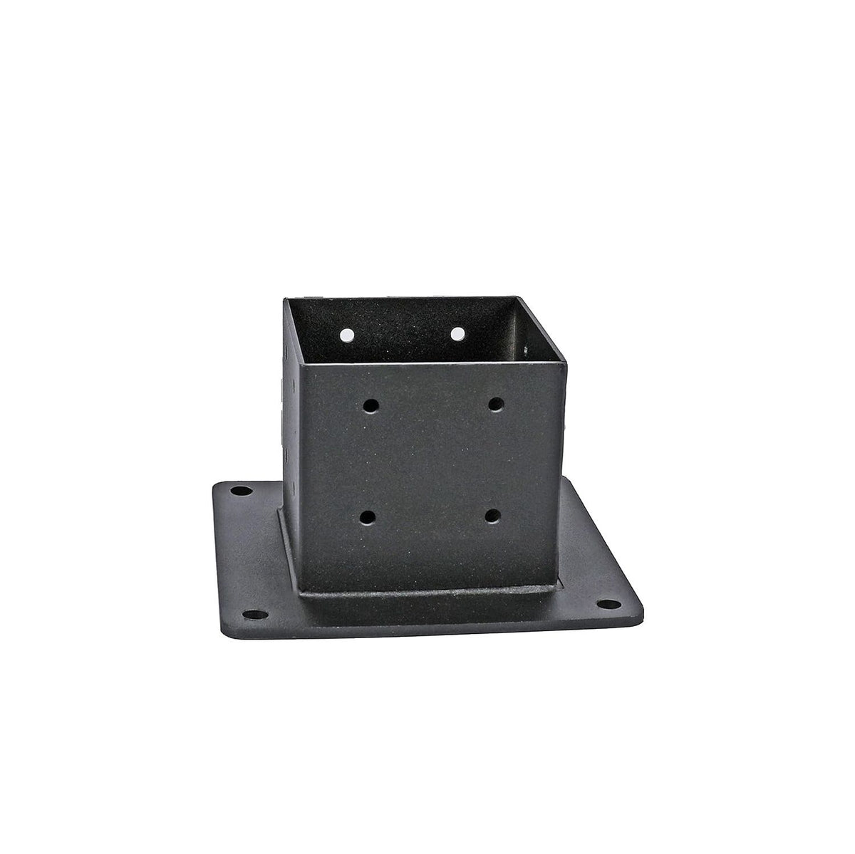 Post Stainless Steel Flange Anchor Base with Screws for Deck Railing，Black Finish (1 Pack)