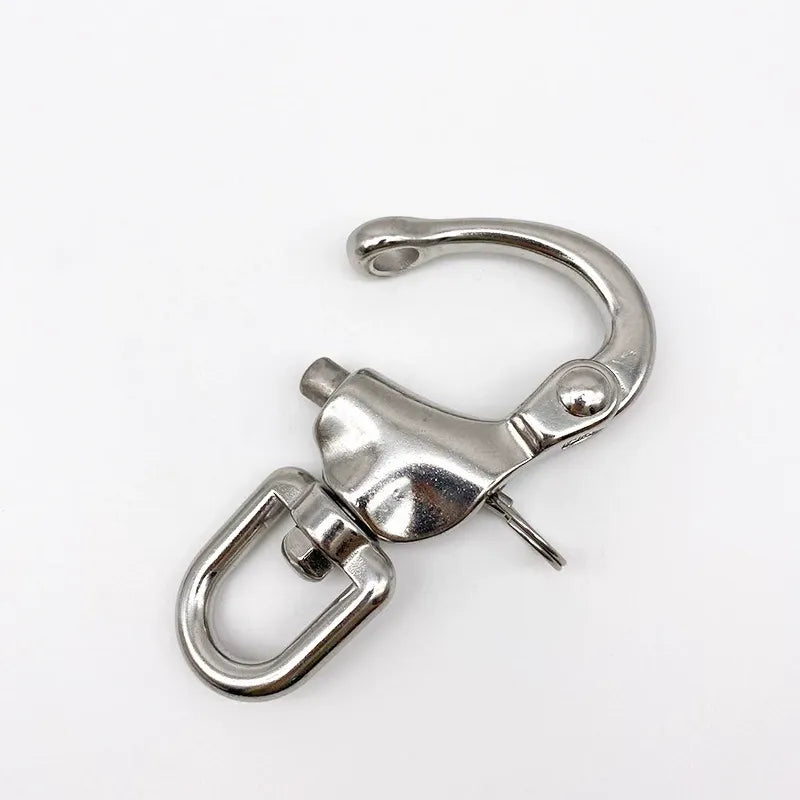 Quick Release Snap Shackle - 316 Stainless Steel Swivel Eye Snap Shackle Quick Release Clip for Sailing, Rigging, Anchor, Chain,(70)