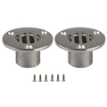 2pcs Small Boat Drain Floor Deck Drainage Cover Plug Scupper for Yacht Thru Hull Marine 316 Stainless Steel with Screws（22mm）