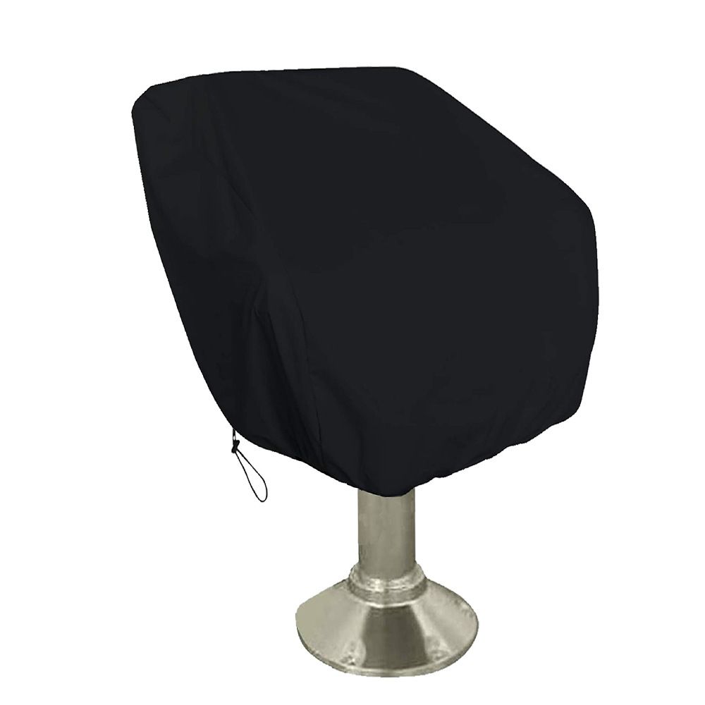 Boat Seat Cover 420D Oxford Fabric Waterproof Captains Chair Boat Seat Cover Resistant To Fading Pedestal Pontoon Chair Seat Cover（60*55*63cm black）