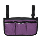 Walker or Scooter Bag with Key Rings | Wheelchair Armrest Accessories for Walker, Electric Scooter & Wheelchairs (Purple)