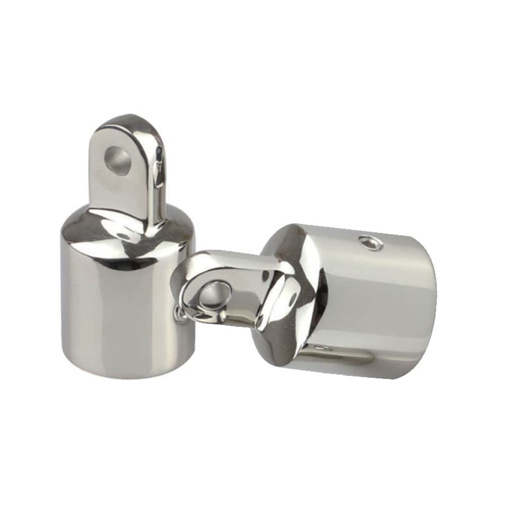 2 PCS Top Cap External Eye End Boat Fittings  Marine Hardware, Fits 3/4" OD Round TubingTop Eye End Cap Boat  Top Fittings Stainless Steel 316  Top Hardware
