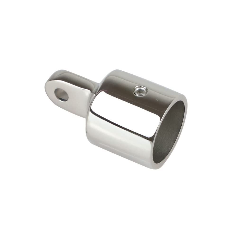 2 PCS Top Cap External Eye End Boat Fittings  Marine Hardware, Fits 3/4" OD Round TubingTop Eye End Cap Boat  Top Fittings Stainless Steel 316  Top Hardware