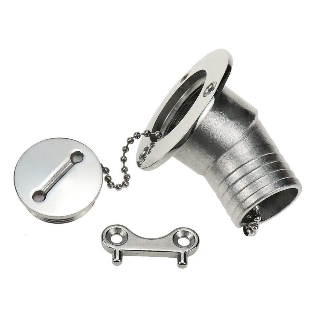 New Casting 1-1/2"(38mm) Boat Deck Fill/Filler with Key Cap Marine 316 Stainless Steel Hardware for Boat Yacht Caravan (Universal)