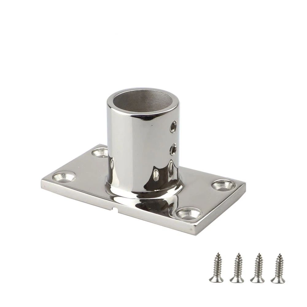 2pcs Boat Hand Rail Fitting,316 Stainless Steel Rectangular90 Degree Boat Hand Rail Base and Screws（7/8寸（22mm)）