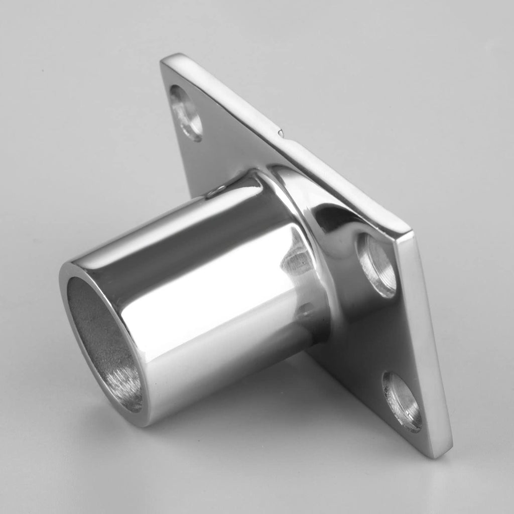 2pcs Boat Hand Rail Fitting,316 Stainless Steel Rectangular90 Degree Boat Hand Rail Base and Screws（7/8寸（22mm)）