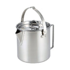 Camping Tea Kettle, PortableCoffee Pot, Outdoors Camping Pot, with Handles and with Lids for Camping Hiking Picnic Camping, Silver