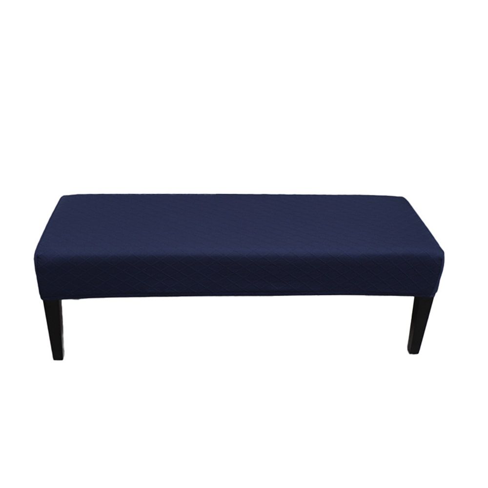Dining Room Bench Covers - Stretch polyester Upholstered Seat Cushion Slipcovers for Kitchen Bench Seat Protector (Navy)