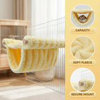 Winter Warm Bird Nest Bed Hanging Hammock Snuggle Hut Parrot House Tent Toy Bird Cage Perch for  Lovebird Cockatoo Finch Hamster Chinchilla Guinea Pig (Yellow)