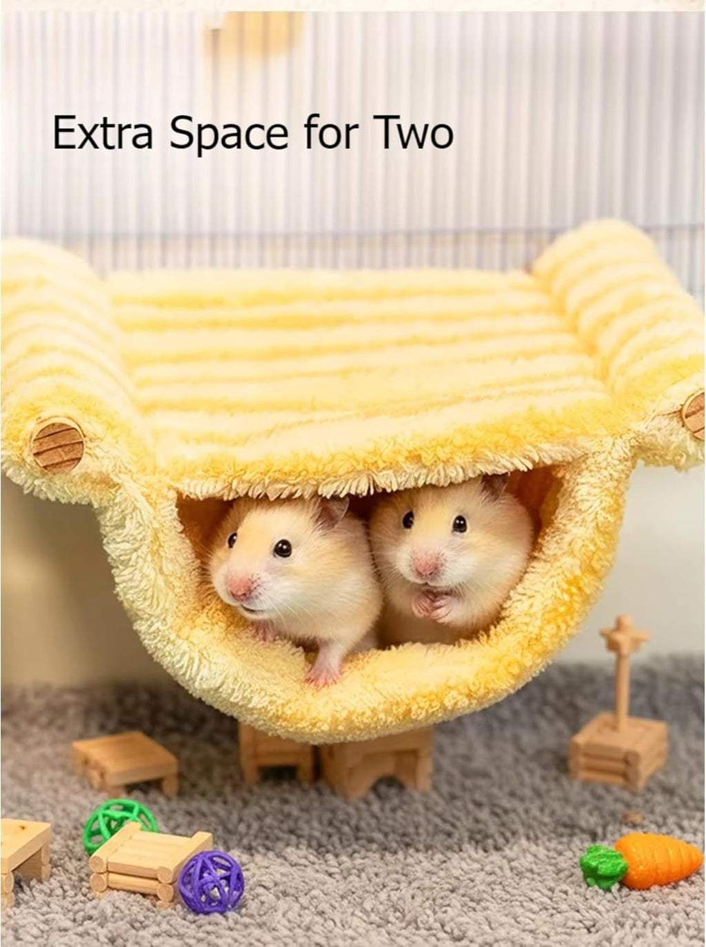 Winter Warm Bird Nest Bed Hanging Hammock Snuggle Hut Parrot House Tent Toy Bird Cage Perch for  Lovebird Cockatoo Finch Hamster Chinchilla Guinea Pig (Yellow)