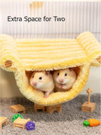 Winter Warm Bird Nest Bed Hanging Hammock Snuggle Hut Parrot House Tent Toy Bird Cage Perch for  Lovebird Cockatoo Finch Hamster Chinchilla Guinea Pig (Yellow)