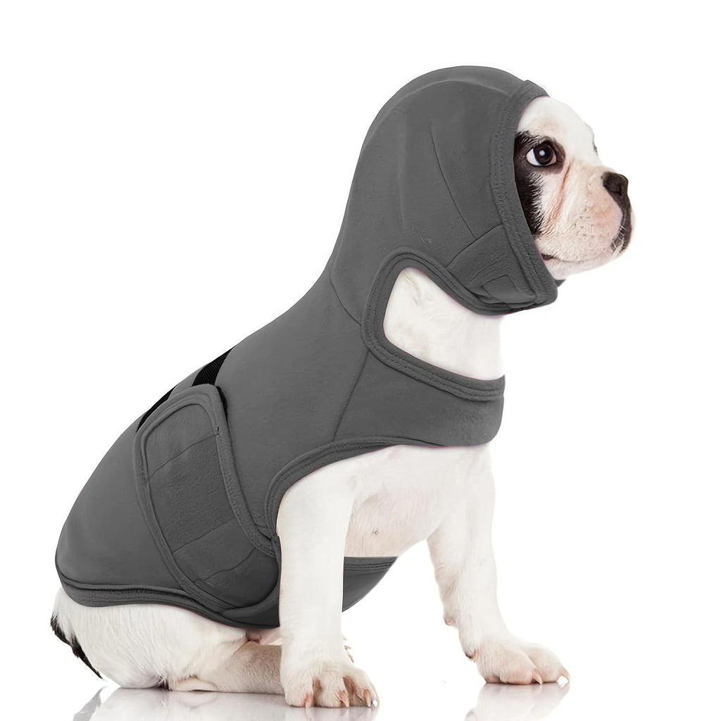 Medium Calming Vest for Small Dogs, Anxiety Vest Adjustable Chest | Soft Lightweight Wrapped Shirt Relief Anxiety for Fear of Noise,Riverside,Fireworks,Machine Washable(grey)M