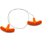 Outdoor Survival Saw Wire Steel Wire Rope with Handle Cutting Tool Cutting Steel Chain for Wood Camping Hiking Hunting (Orange 63cm), 1 PCS