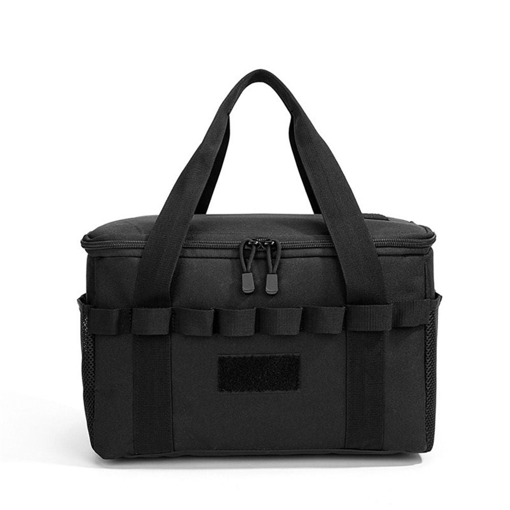 Camping Storage Bag -  Utility Tote Bag Trunk Organizer Camping Storage Bag  Utility Tote Bag Camping Cookware Organizer Trunk Organizer (Black)