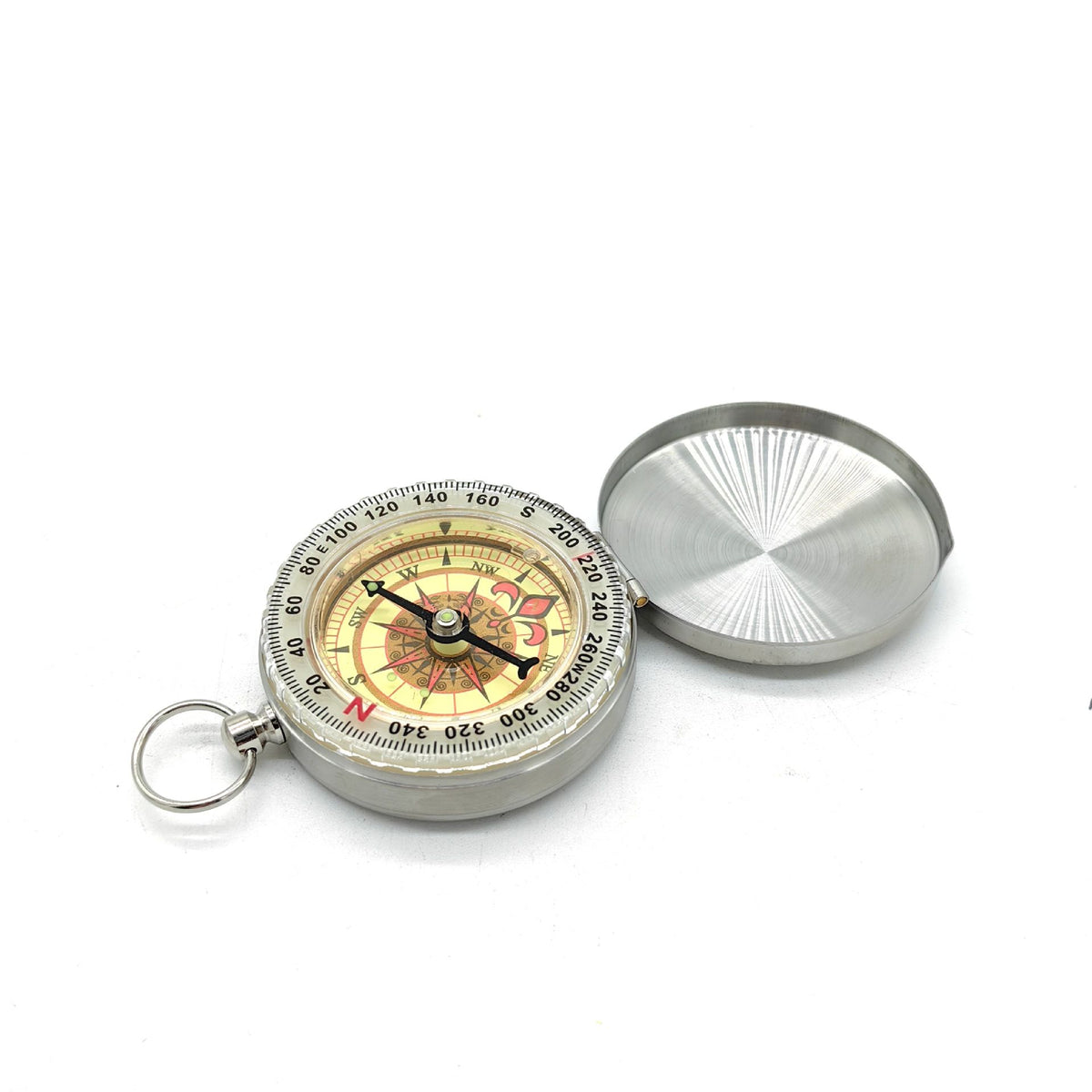 2pcs Waterproof  Compass for Hiking, Survival & Navigation – Large Dial Pocket Compass with Keychain Loop, Ideal Metal for Kids, Scouts, Hunting & Compass Gifts for Men