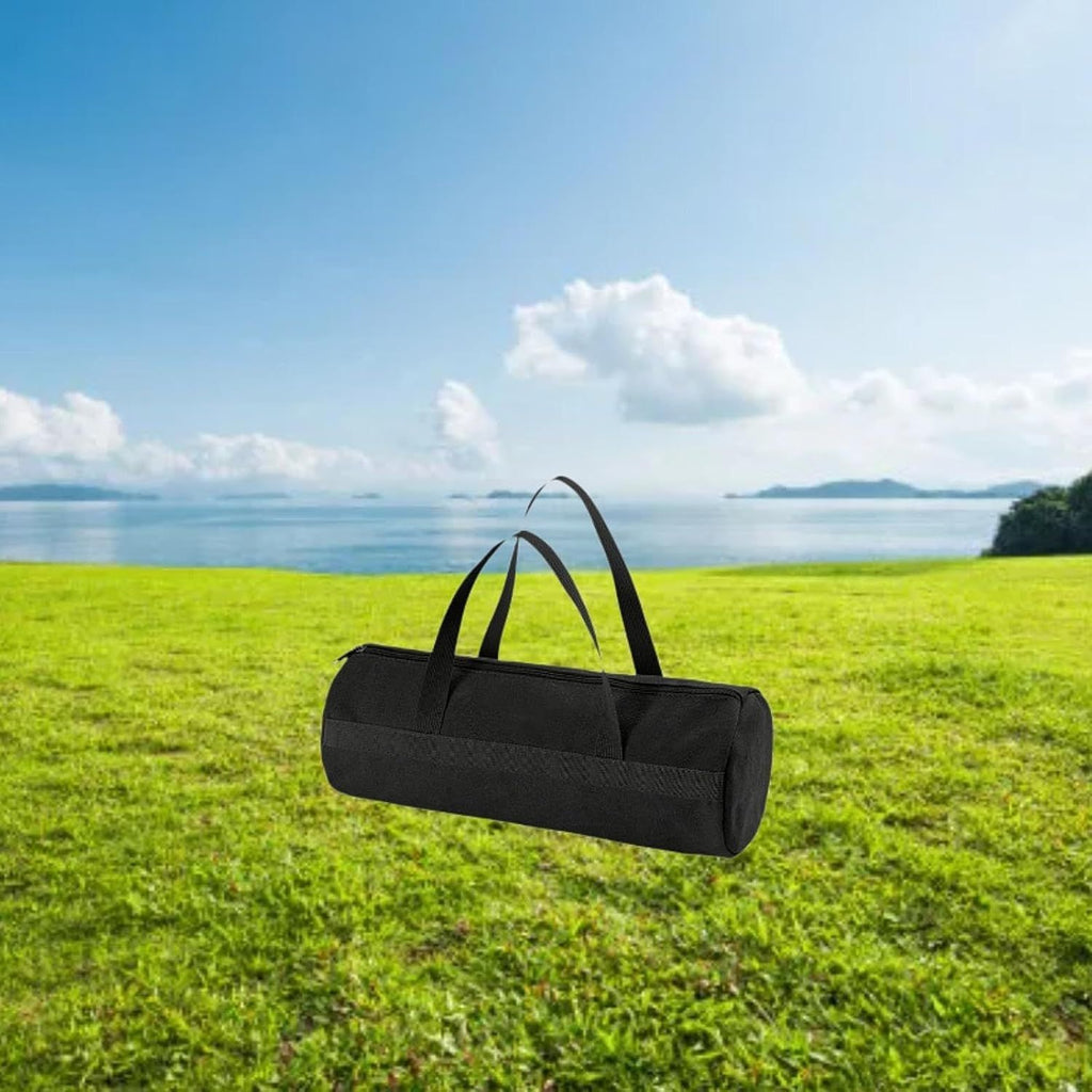 Multifunctional Handbag Camping Tent Stakes Storage Bag Electrician Large Capacity with Handles Camping Tool Bag, Black