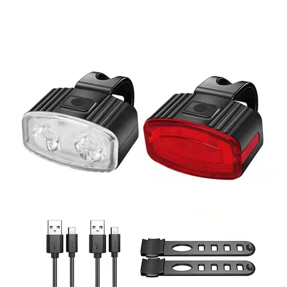 Bike Light, High Lumens Super Bright Bicycle Lite, Rechargeable Bike Headlight & Taillight Set, Waterproof Safety Bike Front & Rearlight for Road, Mountain, Night Riding