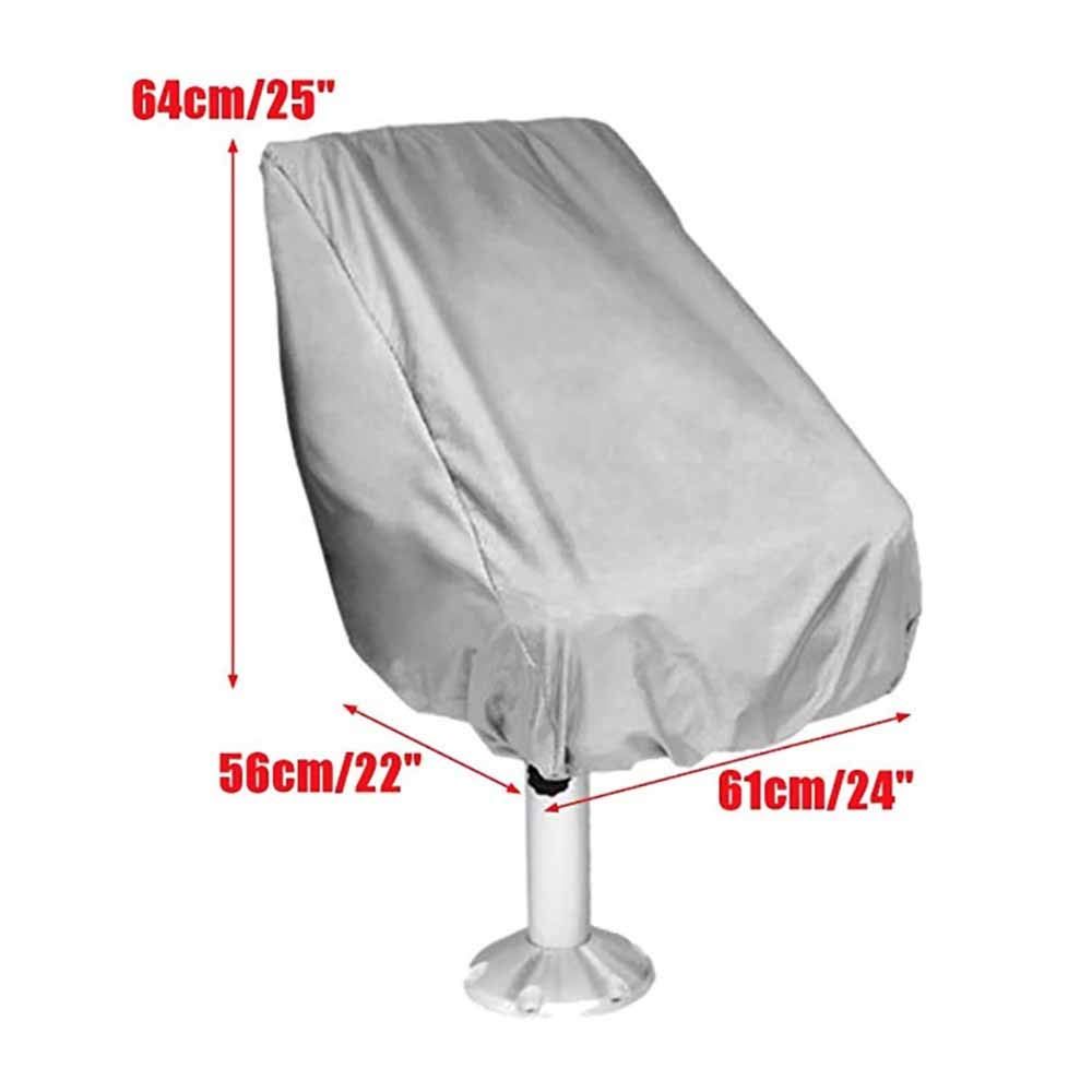 2 pack Boat Seat Cover Captain Chair Helmsman Dust Waterproof Furniture UV Resistant Elastic Closure Outdoor Yacht Ship Fishing Foldable Protection