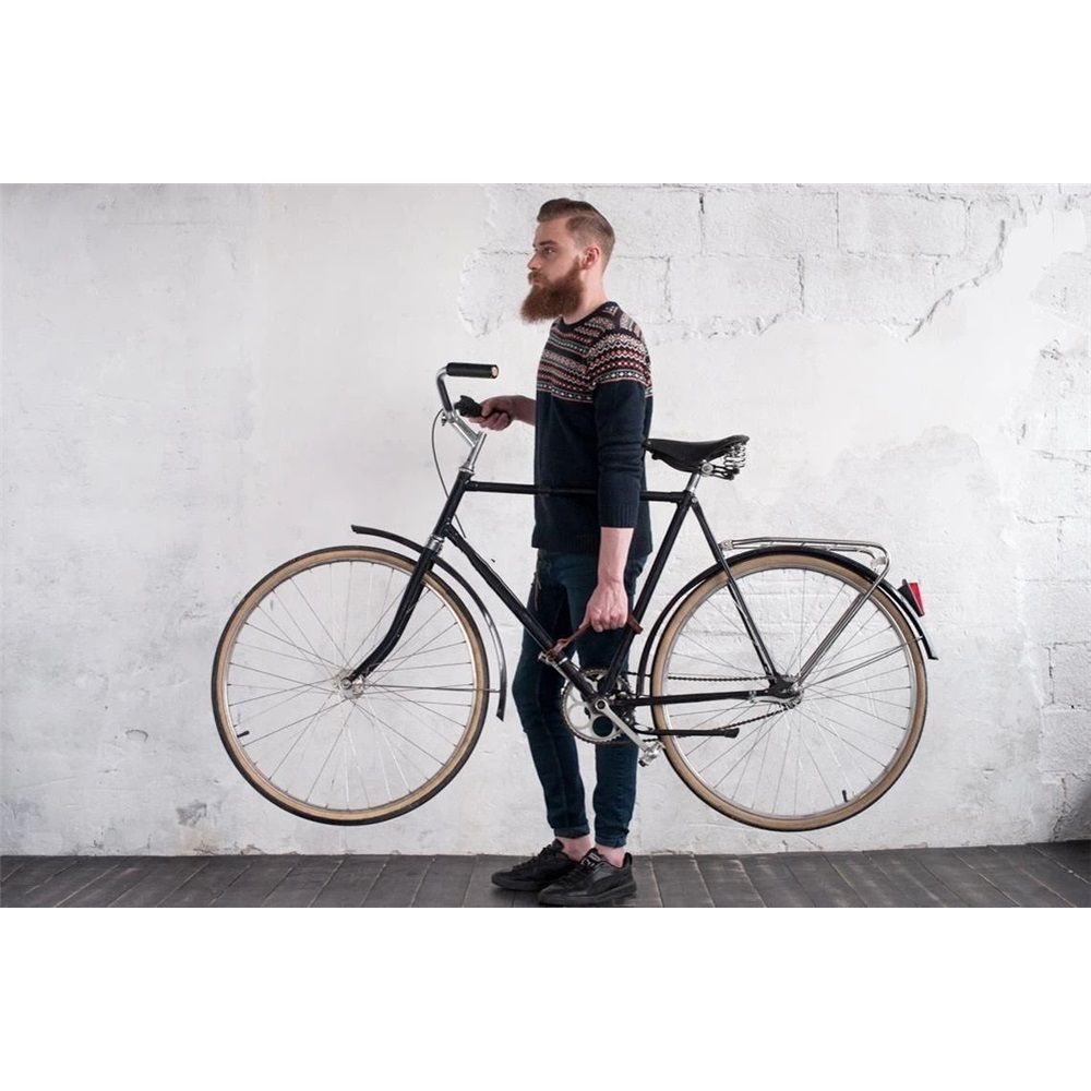 Leather Bike Handle Strap Bicycle Frame Carrying lifter,  Mountain Bike Frame Handle Carrying Lifter Bike Rack Strap for Road Mountain Bike, Portable and Labor-Saving