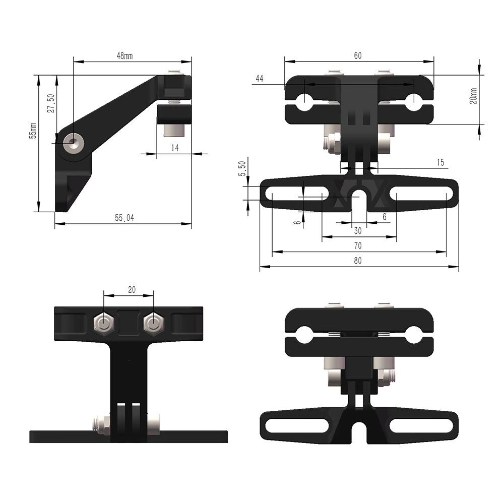 Electric Bike Tail Light Bracket, Rear Rack Light Mounting Bracket, Bike Tail Light Mount, Saddle Mount Rear Bike Light（Only bracket）