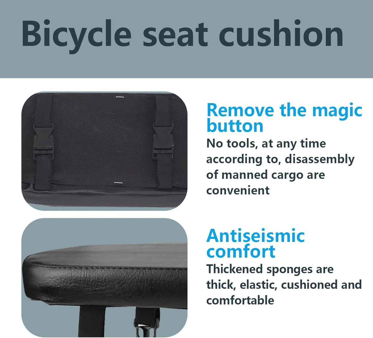 Bicycle Manned Cushion, Rear Bike Seat Cushion, Bike Rear Seat, Bicycle Saddle, Ebike Seats Comfort Long