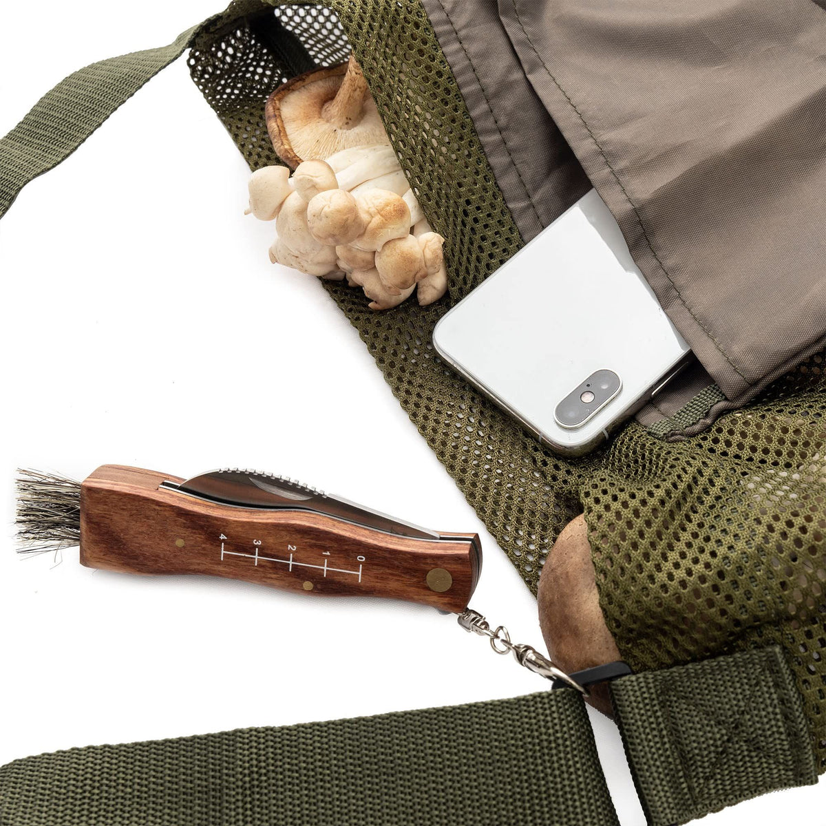 Foraging Bag - Foraging kit with Bag and Knife, Mushroom Bag -Mushroom Bag, Foraging Kit - Mushroom Hunting Bag and Mushroom Knife