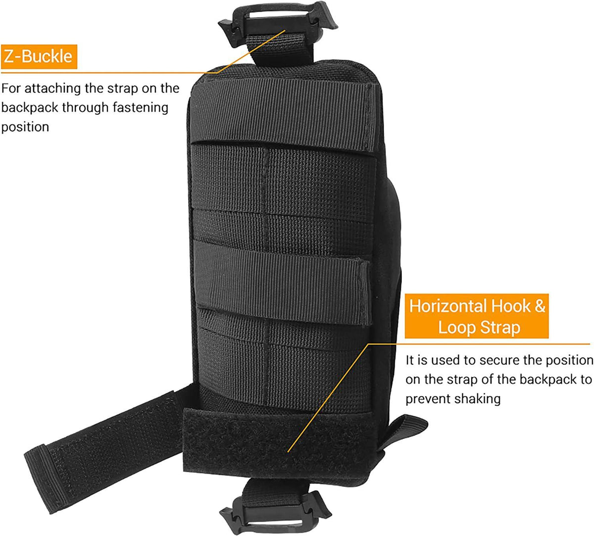 Backpack Shoulder Strap Accessory Pouch, Tool Pockets Small Compact Pouchs for Belt Outdoor Sport Hunting