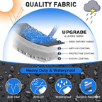 Trailerable Boat Cover – 600DHeavy Duty Waterproof Tarp with Storage Bag, Designed for V-Hull, Fish & Ski, Runabout, Bass & Fishing Boats,16-18FTBlack