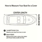 Trailerable Boat Cover – 600DHeavy Duty Waterproof Tarp with Storage Bag, Designed for V-Hull, Fish & Ski, Runabout, Bass & Fishing Boats,16-18FTBlack