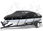 600D Heavy Duty Waterproof Boat Cover, Black, 14-16FT, 510*250cm