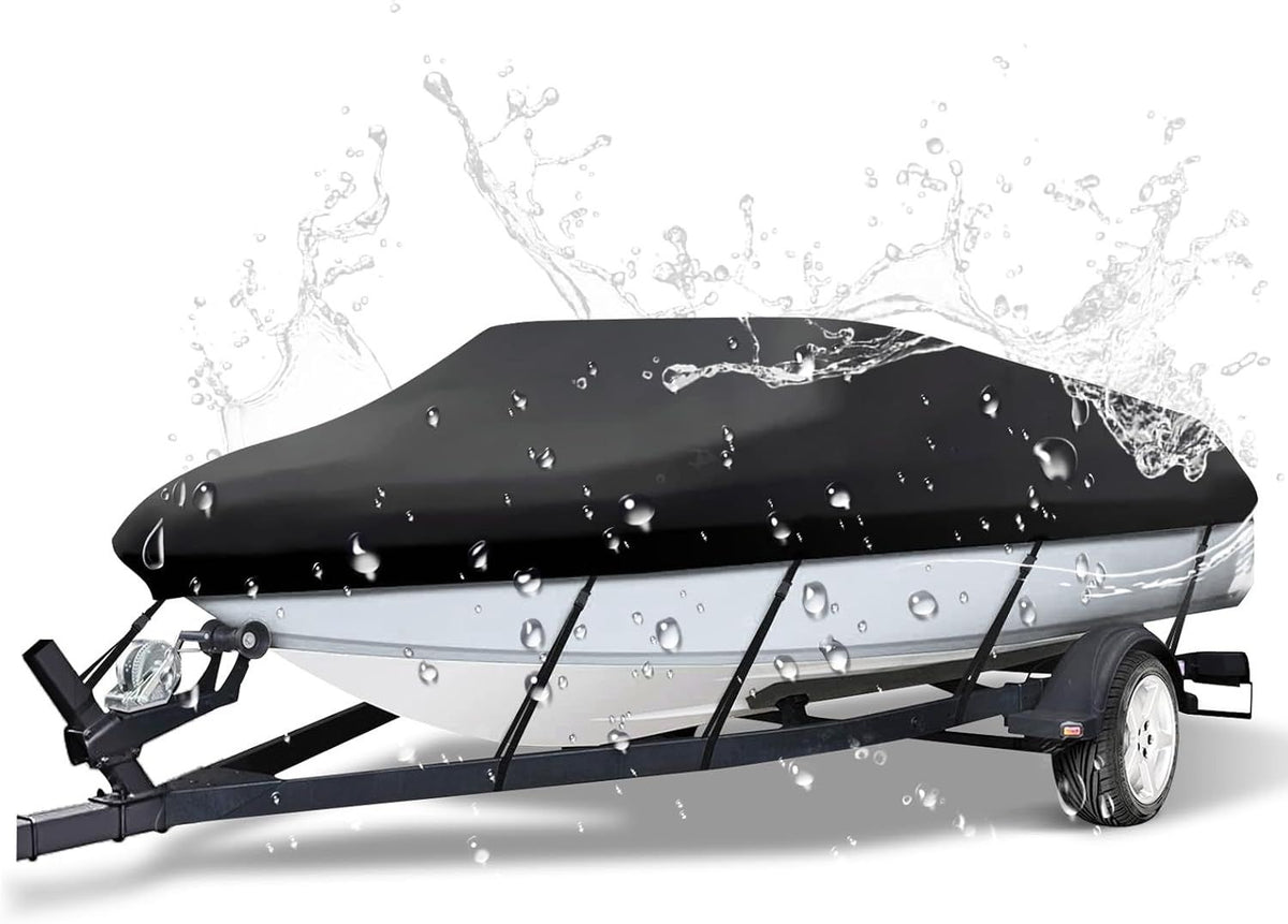 600D Heavy Duty Waterproof Boat Cover, Silver, 11-13FT, 420*270cm