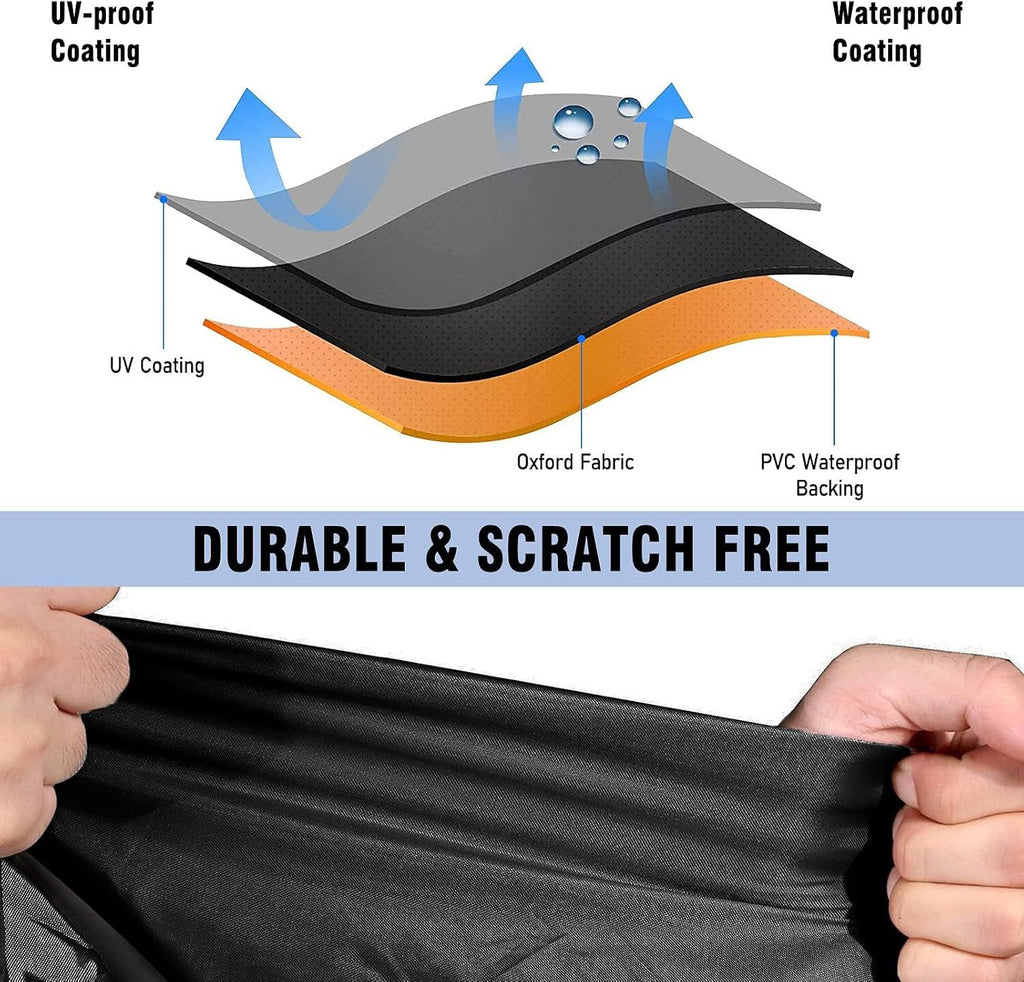 600D Heavy Duty Waterproof Boat Cover, Silver, 11-13FT, 420*270cm