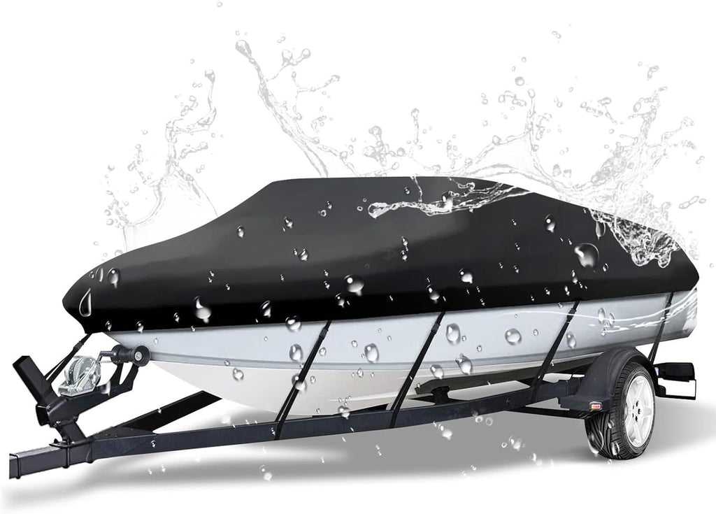 600D Heavy Duty Waterproof Boat Cover, Silver, 20-22FT, 700*254cm