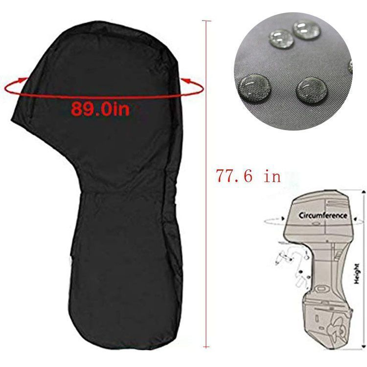 420D Outboard Motor Cover Black 30-60 HP