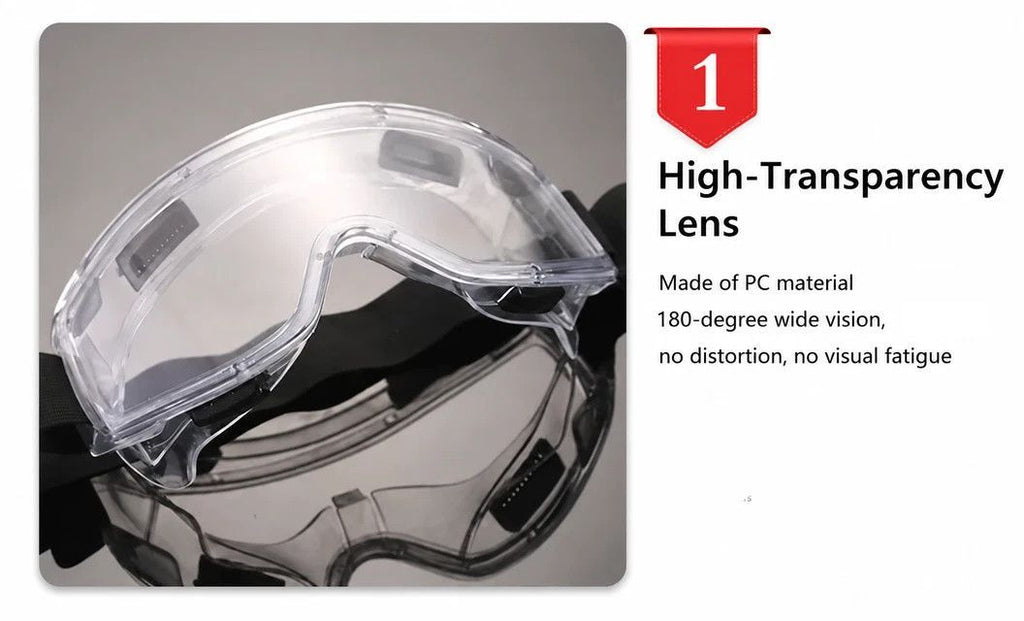 Warm Token Multi-Scene Anti-Fog Safety Goggles, Yellow Frame Clear Anti-Fog
