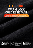 Warm Windproof Ski Neck Mask, Black Long Style With Glasses Holes, One Size, 2 Pcs