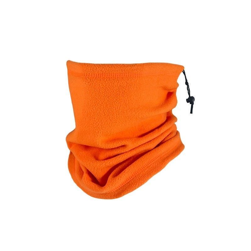 Sweet Cycling & Ski Gift Soft Fleece Drawstring Neck Warmer, Orange, Wind Resistant Neck Cover