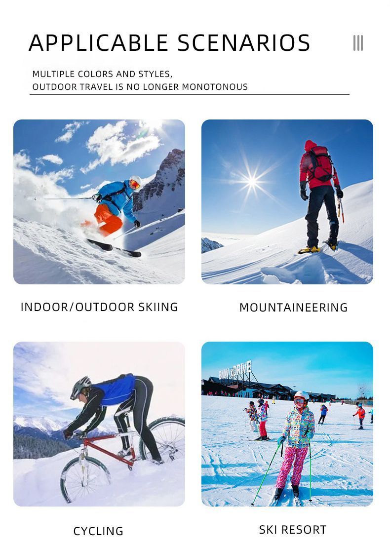 Outdoor Windproof Spherical Snow Goggles, Anti UV Anti-Fog Ski Protective Eyewear For Snowboarding, White Strap Transparent Grey Lens, Versatile Winter Sports Gift