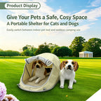 Pet Tent House for Cats & Dogs 68x35x30cm Dark Grey,Lightweight Portable Pet Shelter,Sun‑proof Indoor Outdoor Bed for Camping Picnic Lawn Trip,Ideal for Christmas Halloween Holiday Use & Pet Gift