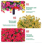 Soft Yellow Faux Eucalyptus Violet Garden Stake Home Shooting Background