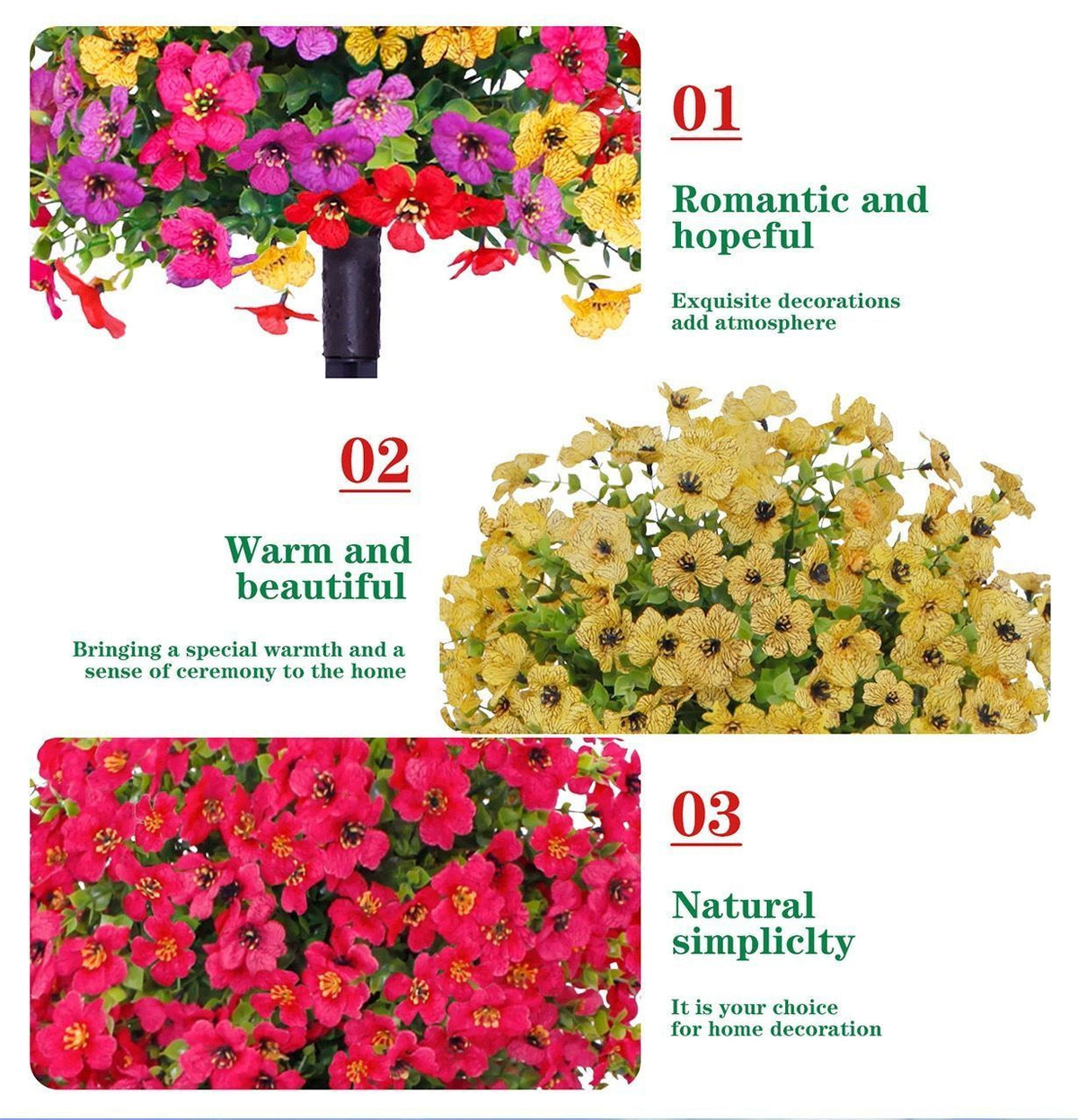 Soft Yellow Faux Eucalyptus Violet 3 Pack Outdoor Stake Interior Shooting Flower