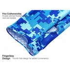 Rose Red Camo Statement Sun Guard Set, Integrated Sun Sleeves Gloves Neck Tube, Eye‑Catching For Outdoor Photo Shooting, Christmas Outdoor Photography Supply, One Size, Camo Rose Red Mask, 2 Pcs