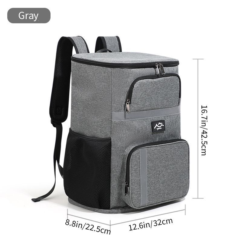 Outdoor Camping Insulated Cooler Backpack for Picnic Hiking (Navy blue)