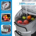 Outdoor Camping Insulated Cooler Backpack for Picnic Hiking (Grey)