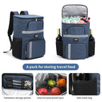 Outdoor Camping Insulated Cooler Backpack for Picnic Hiking (Grey)