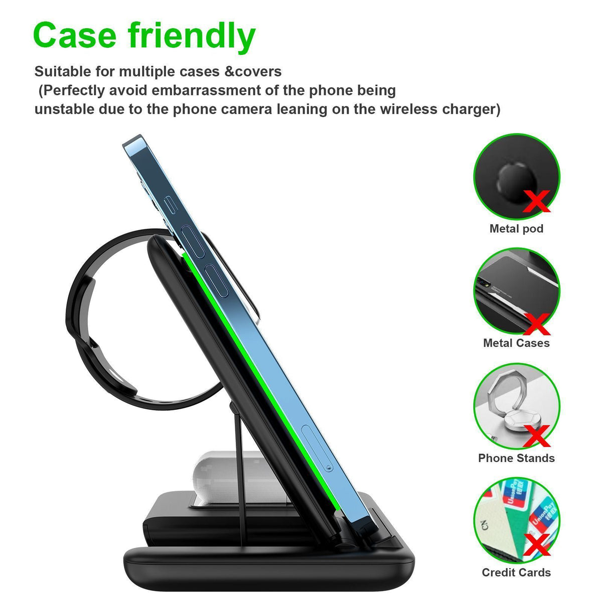 Black 3-in-1 Wireless Charger