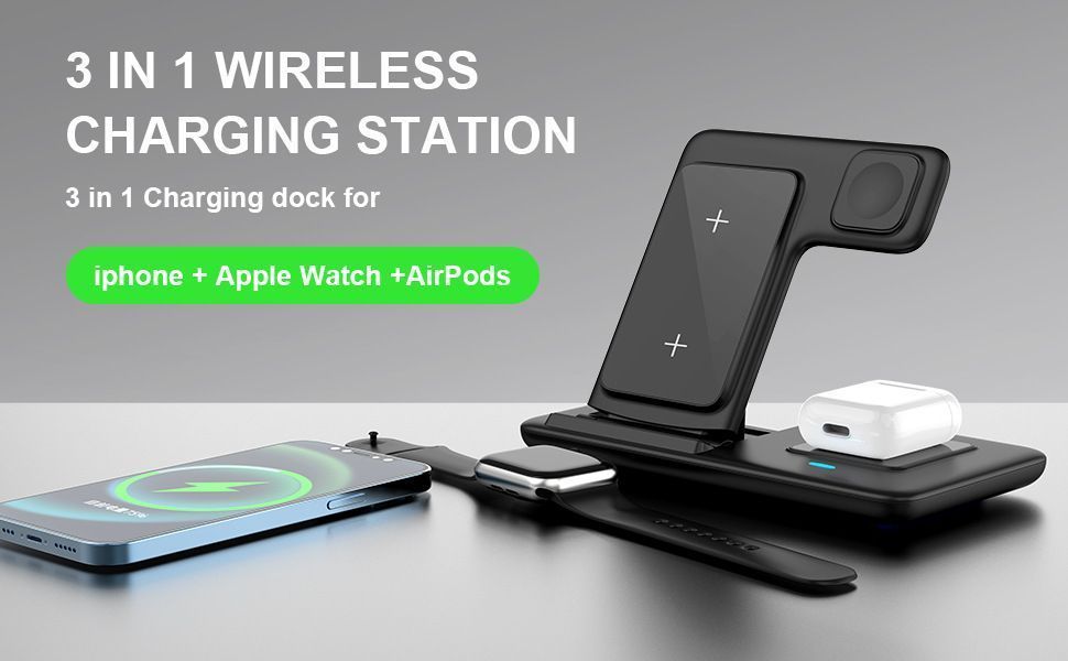 White 3-in-1 Wireless Charger